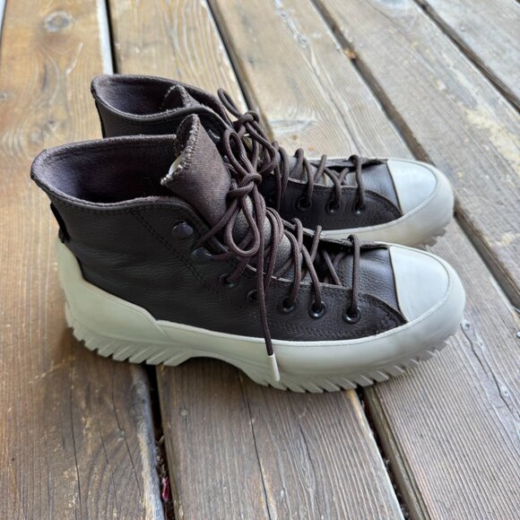 Converse Chuck Taylor All Star Lugged Leather Waterproof Hi Sneaker Women's 7.5 - Picture 2 of 15